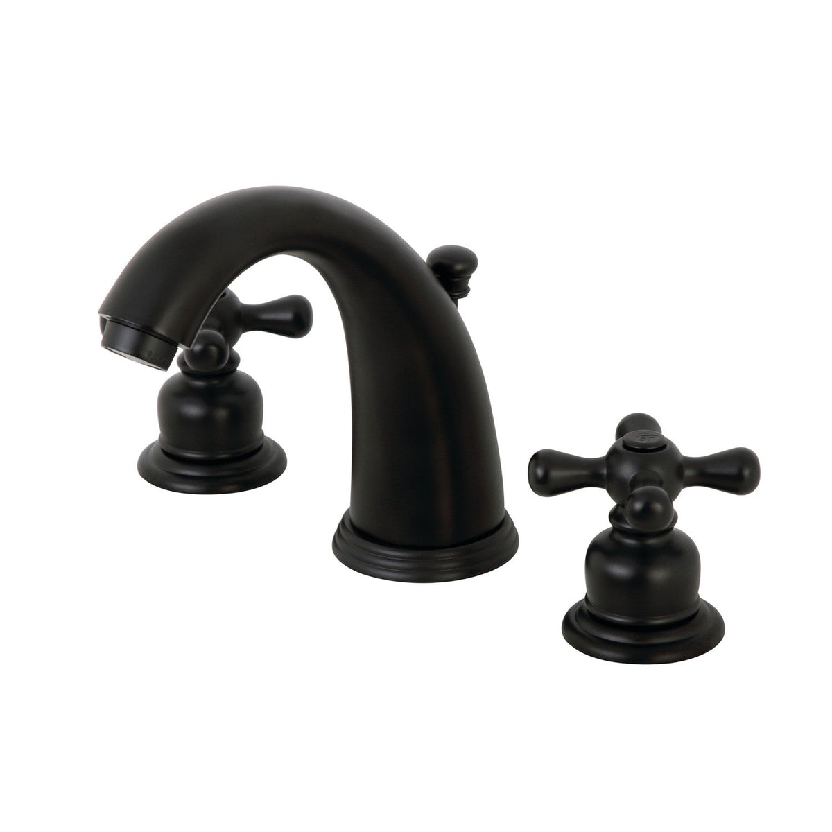 Victorian Widespread Bathroom Faucet with Pop-Up Drain in Matte Black
