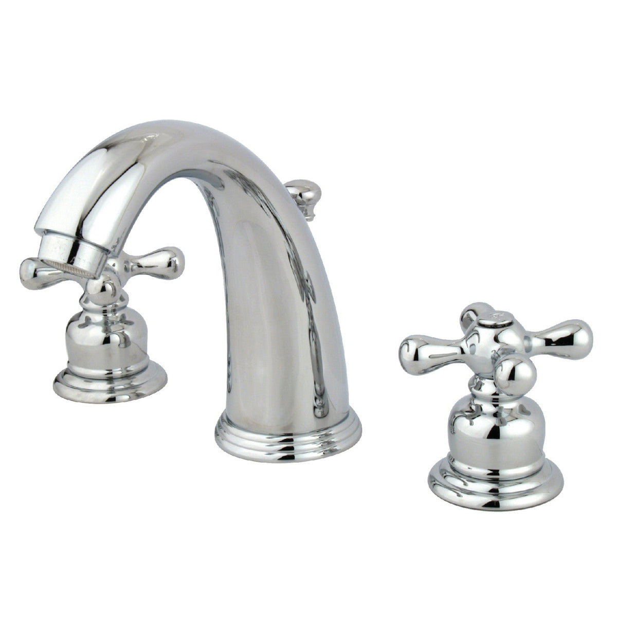 Victorian Widespread Bathroom Faucet with Pop-Up Drain in Polished Chrome