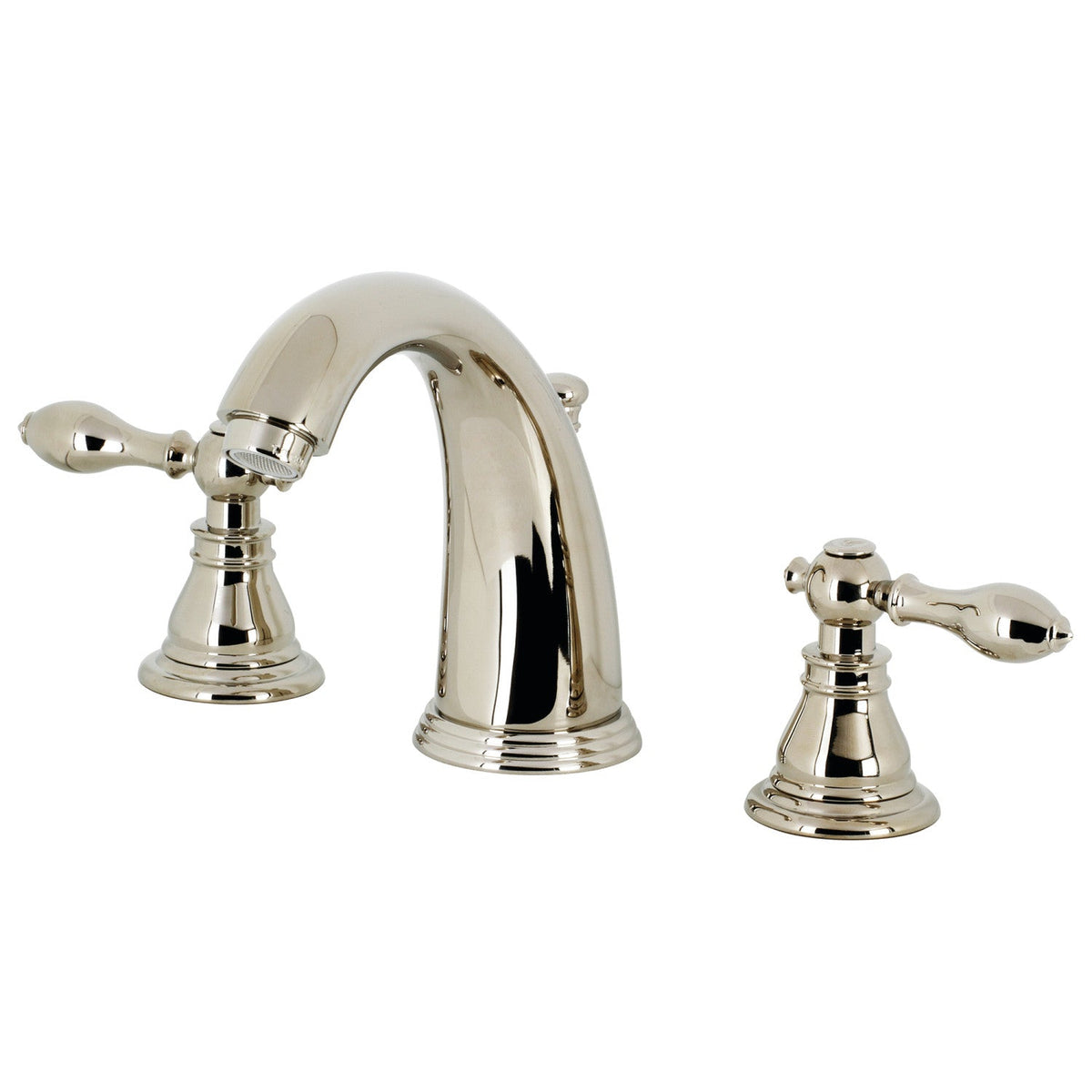 American Classic Widespread Bathroom Faucet with Pop-Up Drain in Polished Nickel