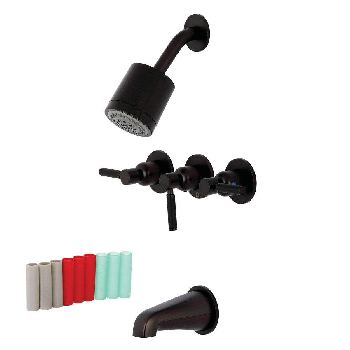 Kaiser Triple-Handle Tub and Shower Faucet in Oil Rubbed Bronze