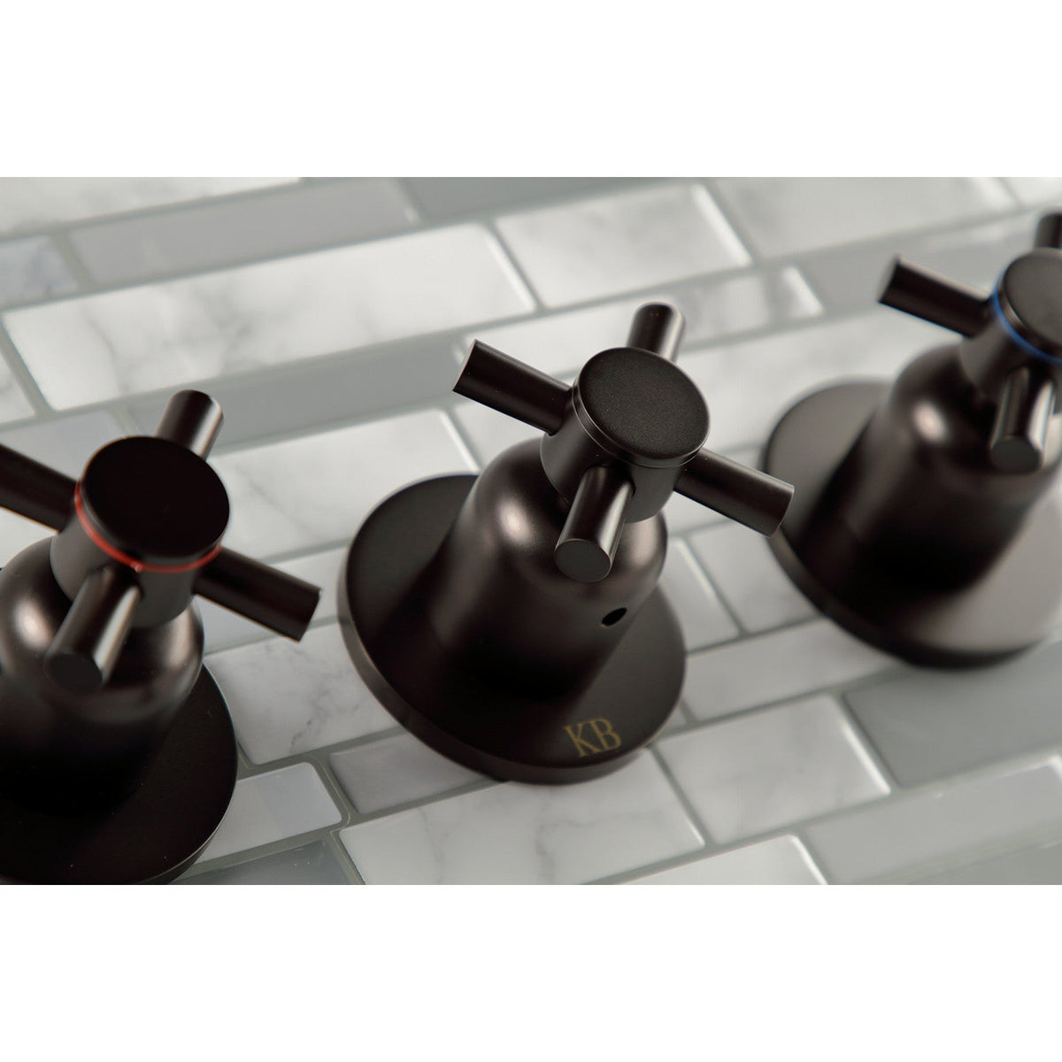 Concord Triple-Handle Tub and Shower Faucet in Oil Rubbed Bronze
