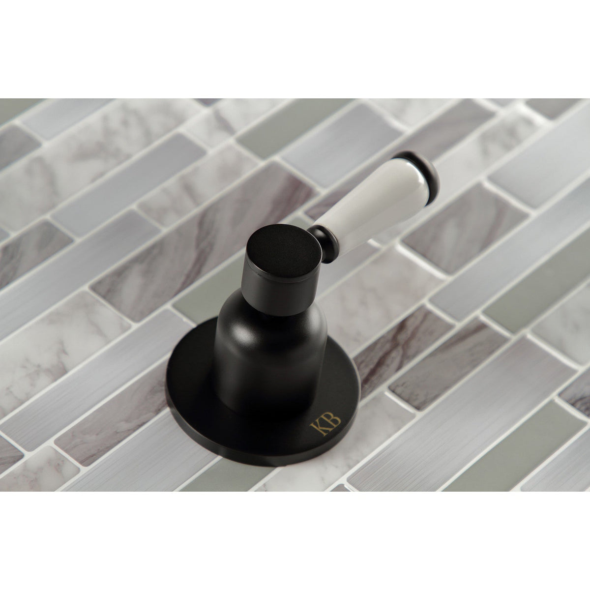 Paris Double-Handle Tub and Shower Faucet in Matte Black