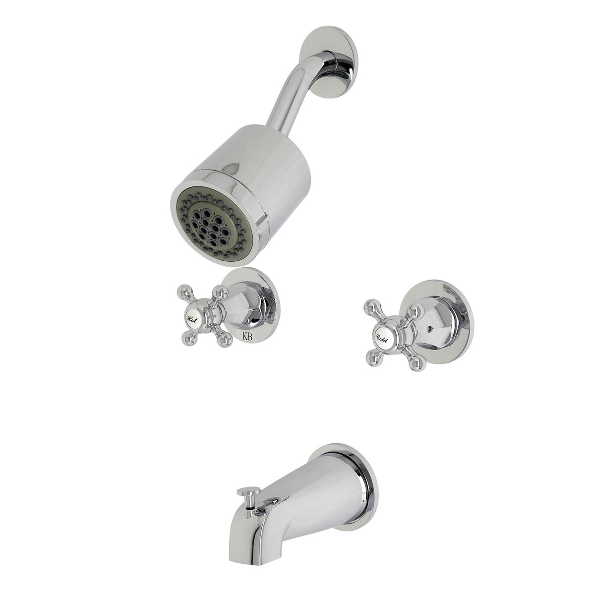 Metropolitan Double-Handle Tub and Shower Faucet in Polished Chrome