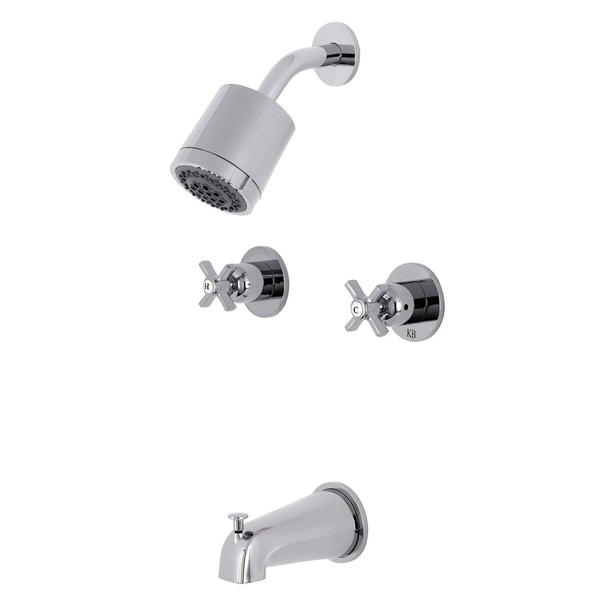Millennium Double-Handle Tub and Shower Faucet in Polished Chrome