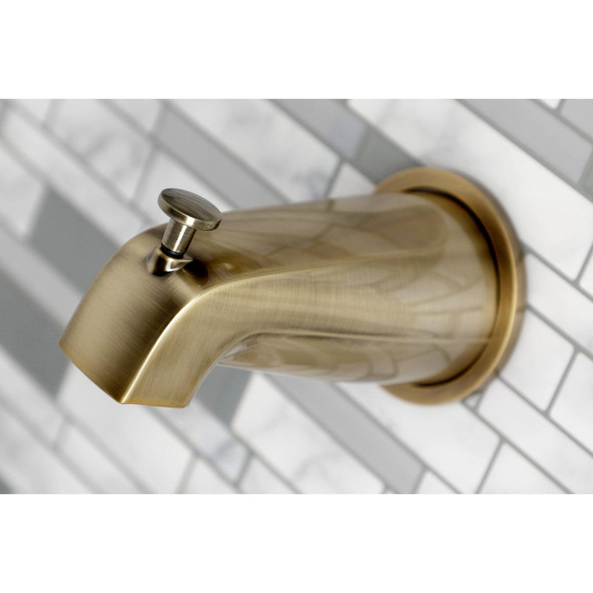 Metropolitan Double-Handle Tub and Shower Faucet in Antique Brass