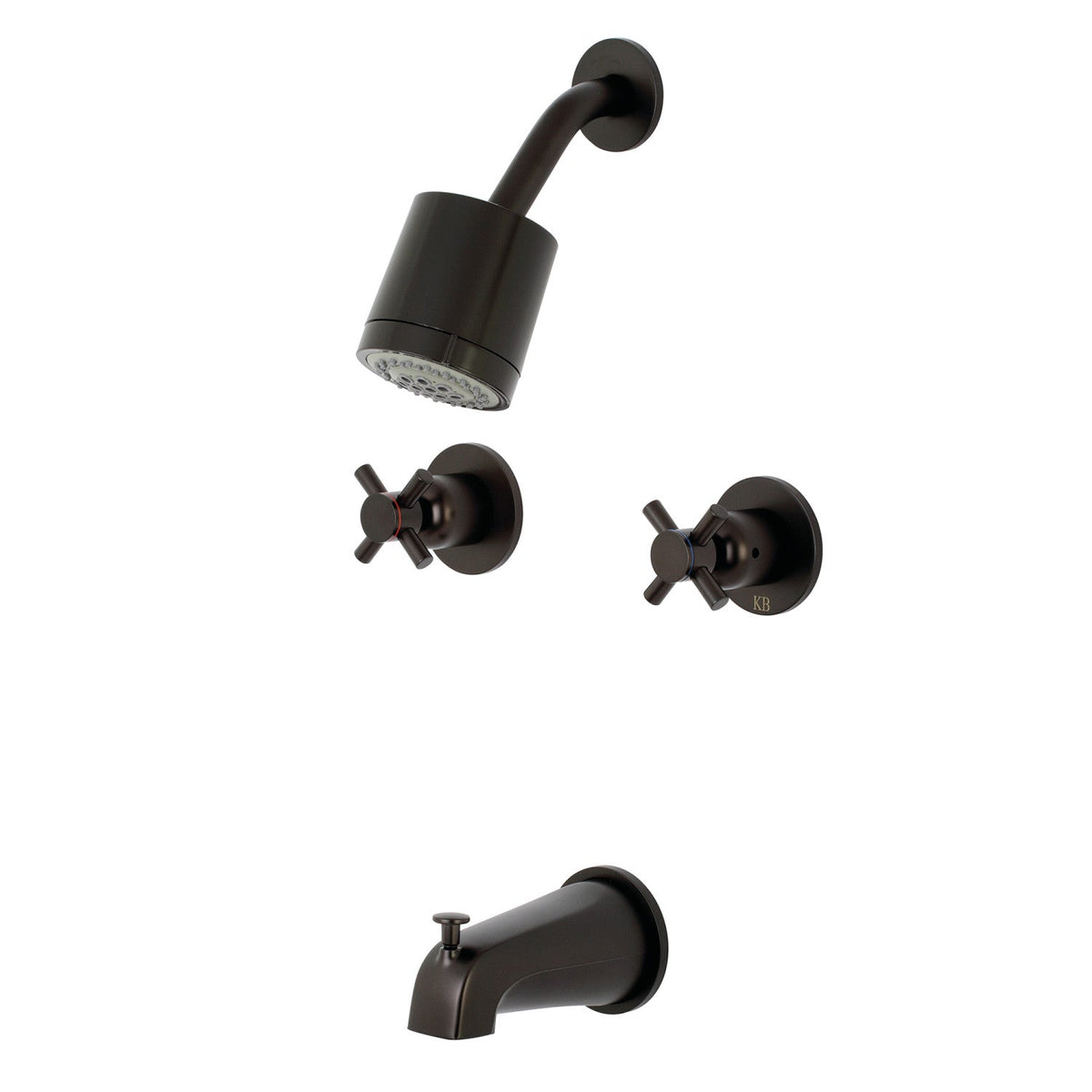 Concord Double-Handle Tub and Shower Faucet in Oil Rubbed Bronze