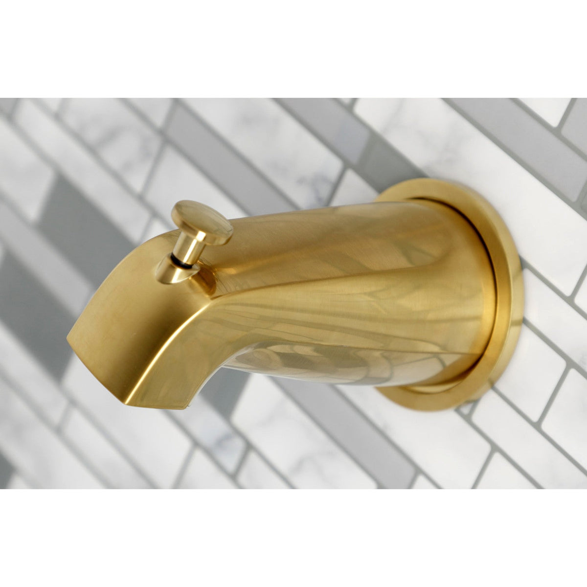 Metropolitan Double-Handle Tub and Shower Faucet in Brushed Brass