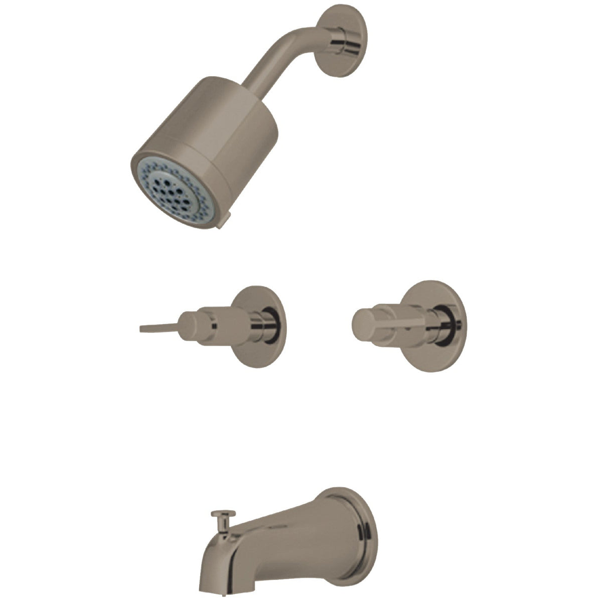NuvoFusion Double-Handle Tub and Shower Faucet in Brushed Nickel