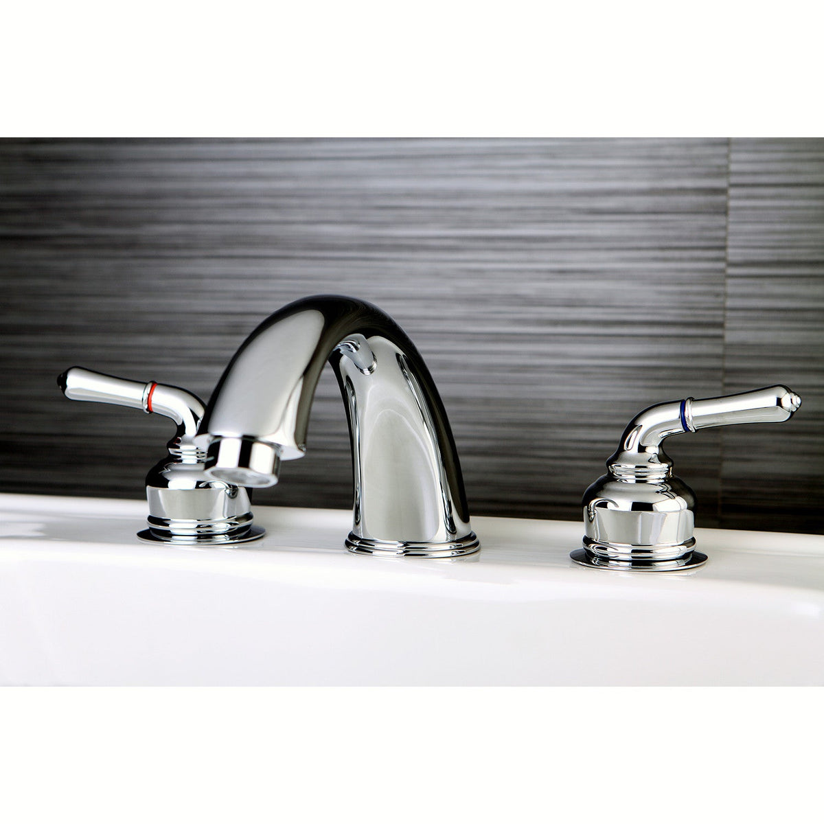 Magellan Two-Handle Deck Mount Roman Tub Faucet in Polished Chrome