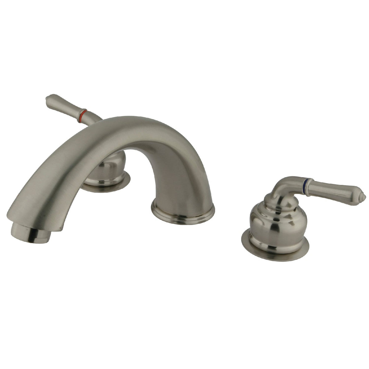 Magellan Two-Handle Deck Mount Roman Tub Faucet in Brushed Nickel