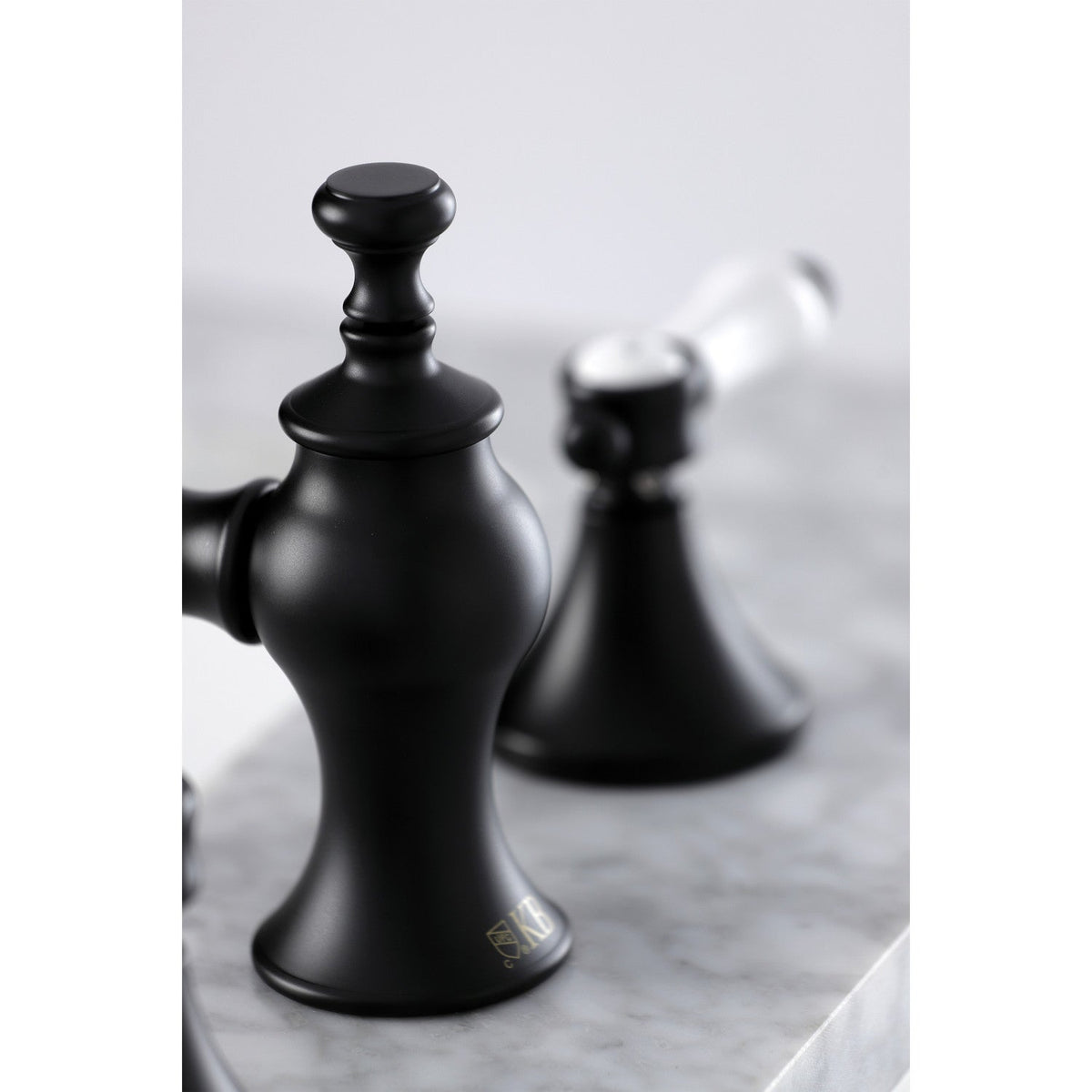 Bel-Air Widespread Bathroom Faucet with Brass Pop-Up in Matte Black