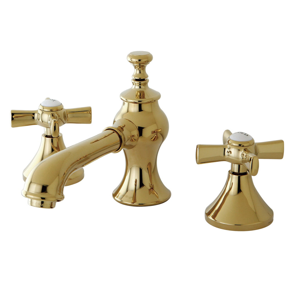 Millennium Widespread Bathroom Faucet with Brass Pop-Up in Polished Brass