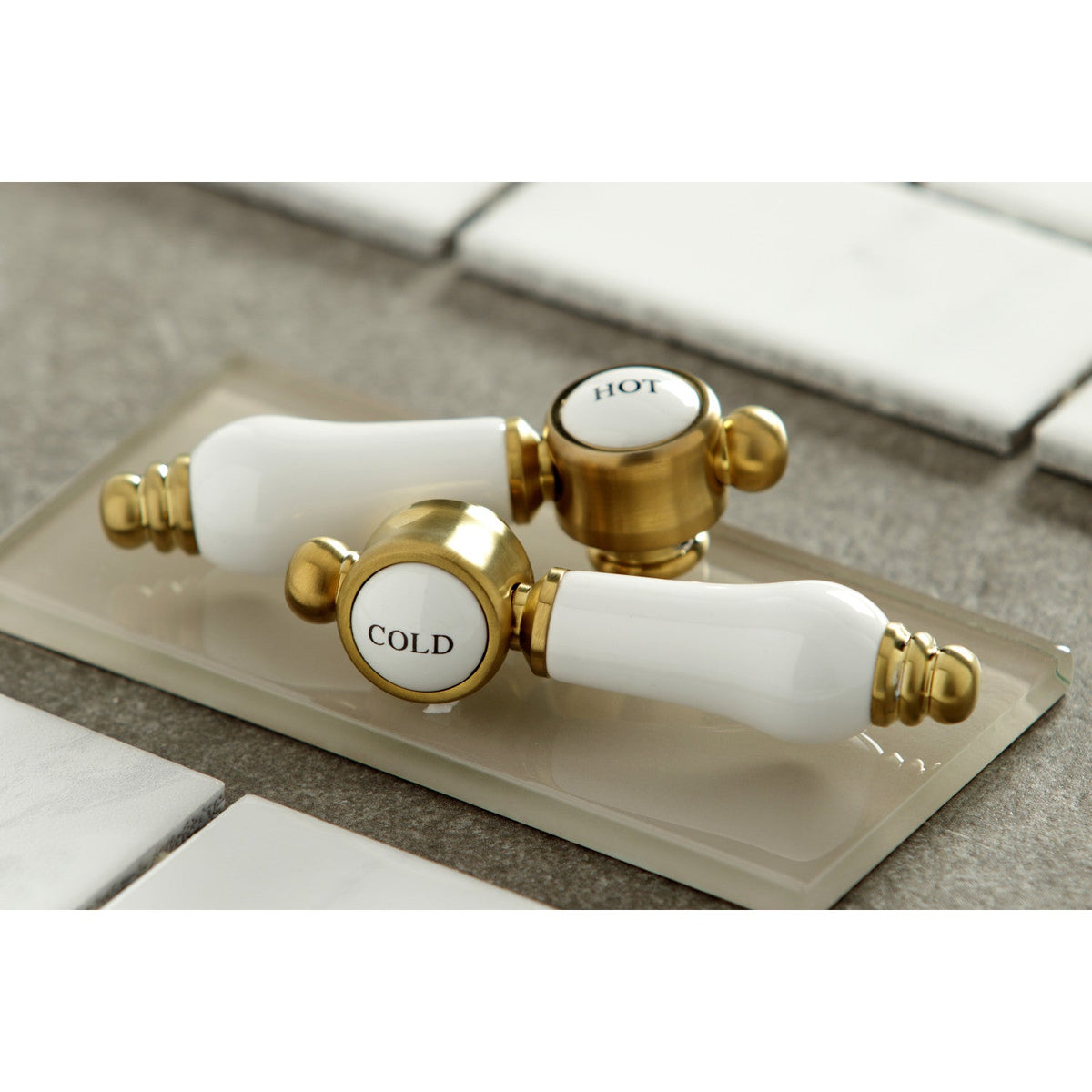 Bel-Air Widespread Bathroom Faucet with Brass Pop-Up in Brushed Brass