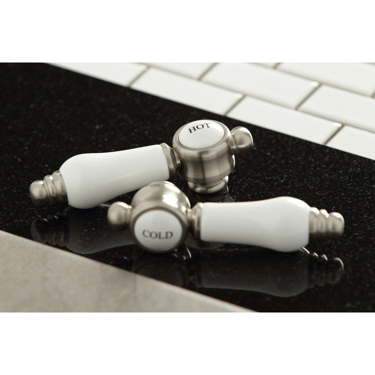 Bel-Air Widespread Bathroom Faucet with Brass Pop-Up in Brushed Nickel