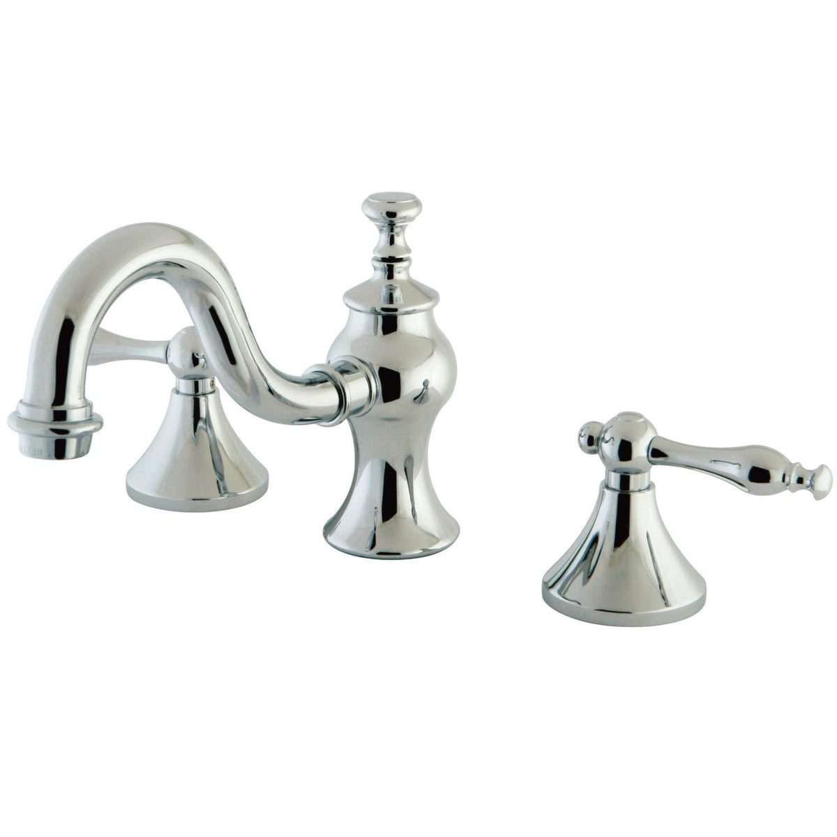 Naples Widespread Bathroom Faucet with Brass Pop-Up in Polished Chrome