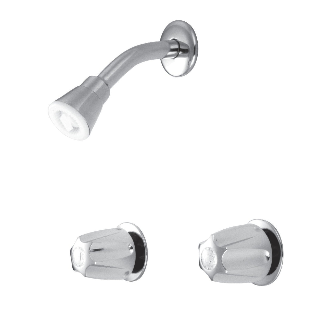 Double-Handle Shower Faucet in Polished Chrome