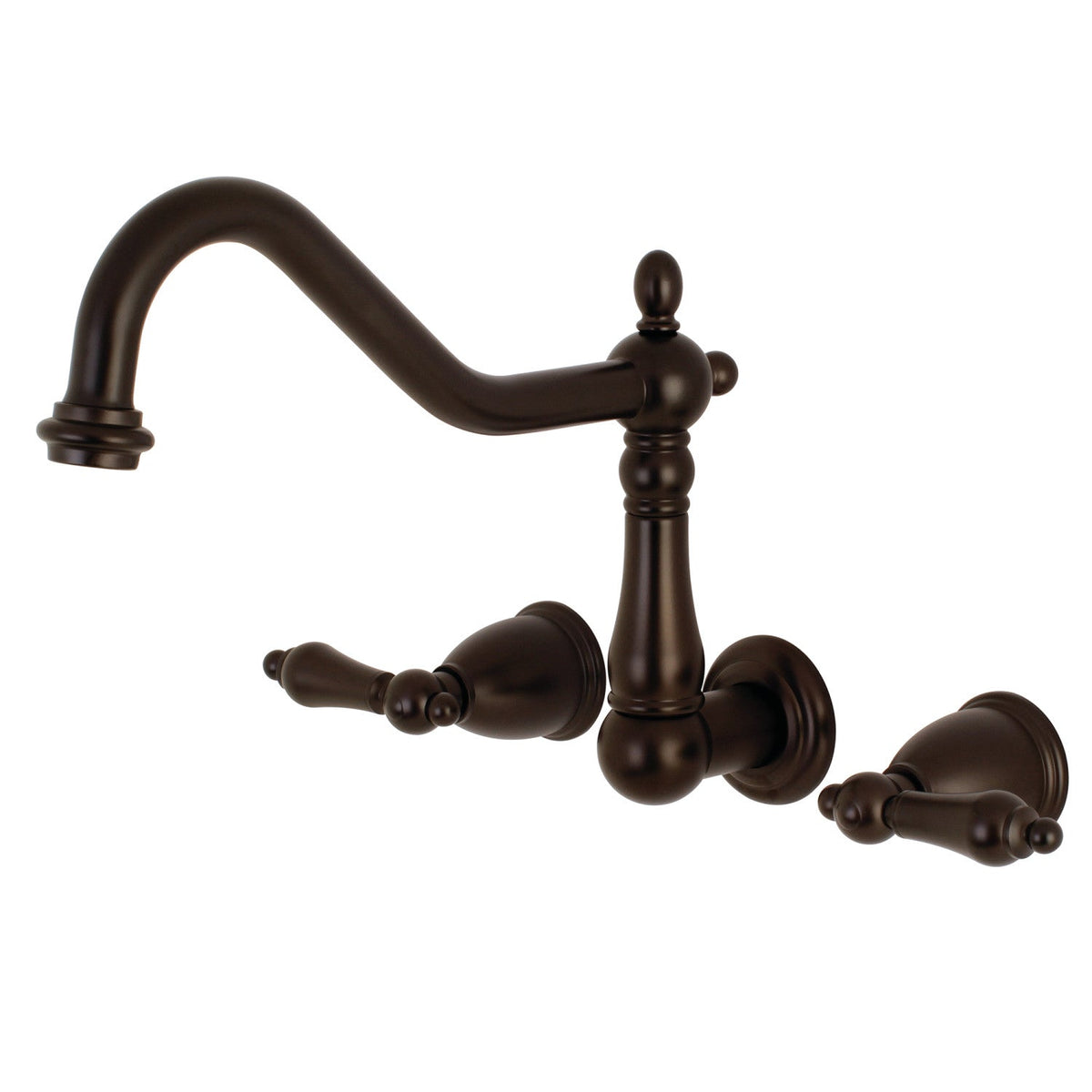 Heritage Two-Handle Wall Mount Roman Tub Faucet in Oil Rubbed Bronze