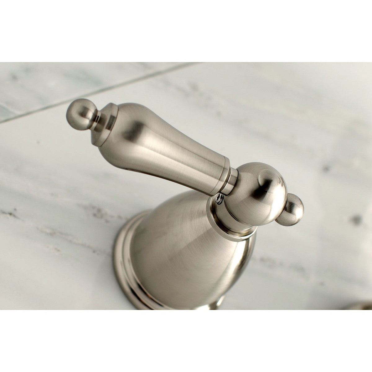 Heritage Two-Handle Wall Mount Roman Tub Faucet in Brushed Nickel
