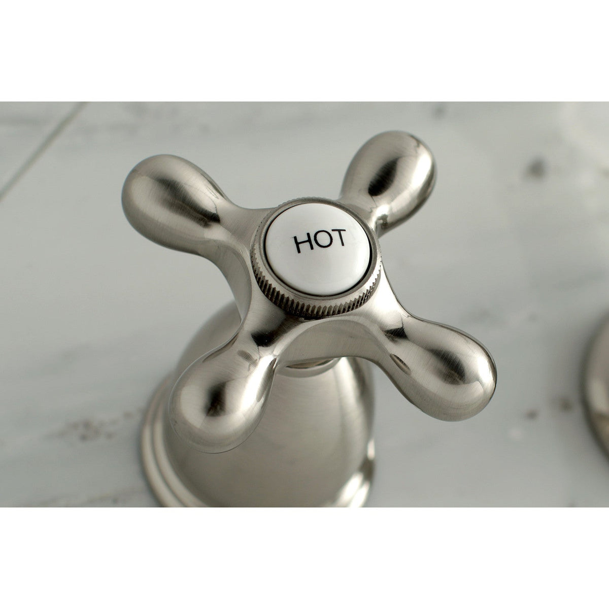 Heritage Two-Handle Wall Mount Roman Tub Faucet in Brushed Nickel