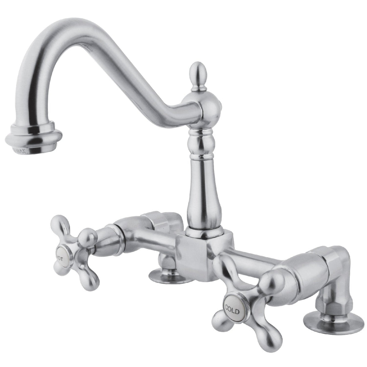 Heritage Bridge Kitchen Faucet in Polished Chrome