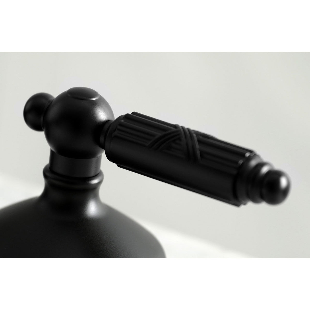 Georgian Widespread Bathroom Faucet with Brass Pop-Up in Matte Black