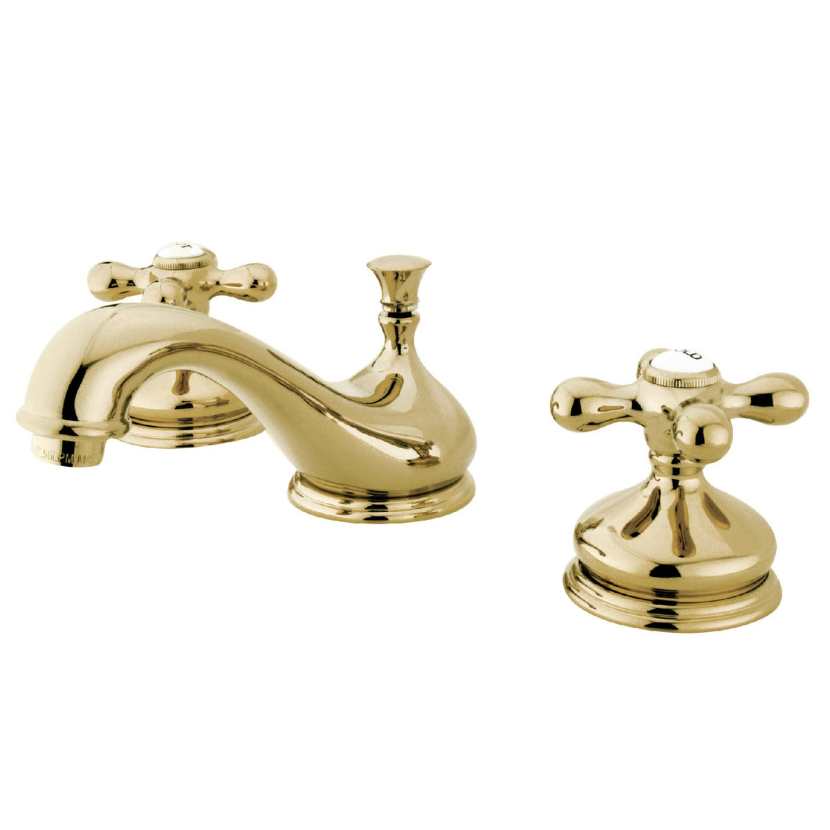 Heritage Widespread Bathroom Faucet with Brass Pop-Up in Polished Brass
