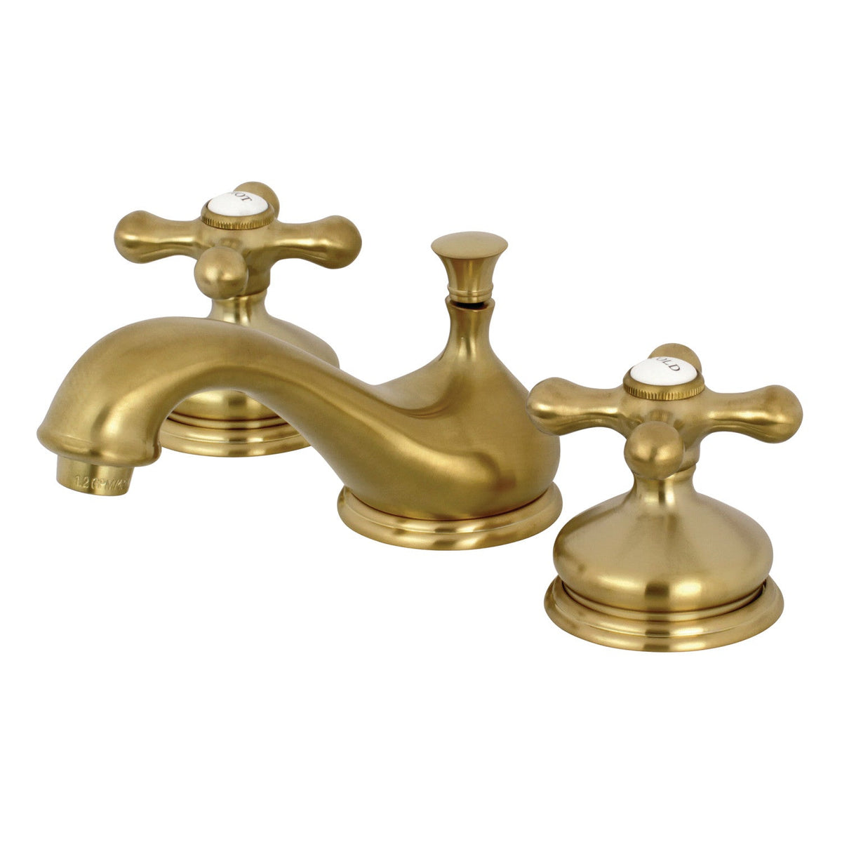 Kingston Widespread Bathroom Faucet with Brass Pop-Up in Brushed Brass