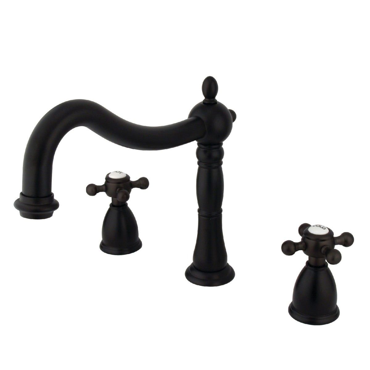 Metropolitan Two-Handle Deck Mount Roman Tub Faucet in Oil Rubbed Bronze