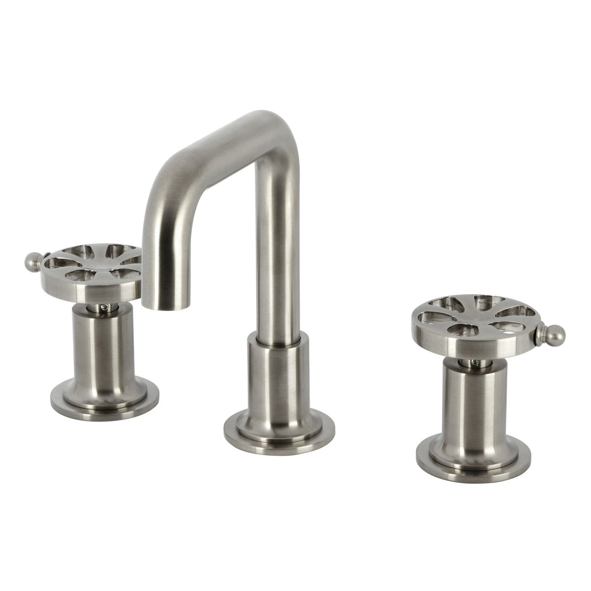 Belknap Widespread Bathroom Faucet with Push Pop-Up Drain in Brushed Nickel