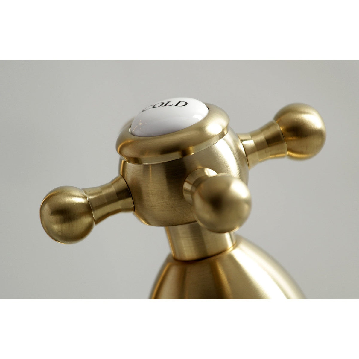 Heritage Widespread Bathroom Faucet with Brass Pop-Up in Brushed Brass