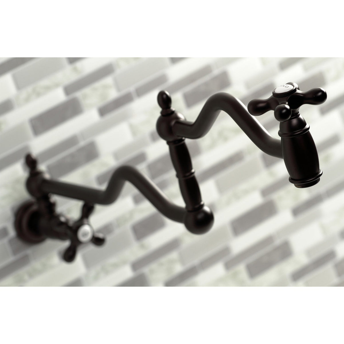Heritage Wall Mount Pot Filler Faucet in Oil Rubbed Bronze