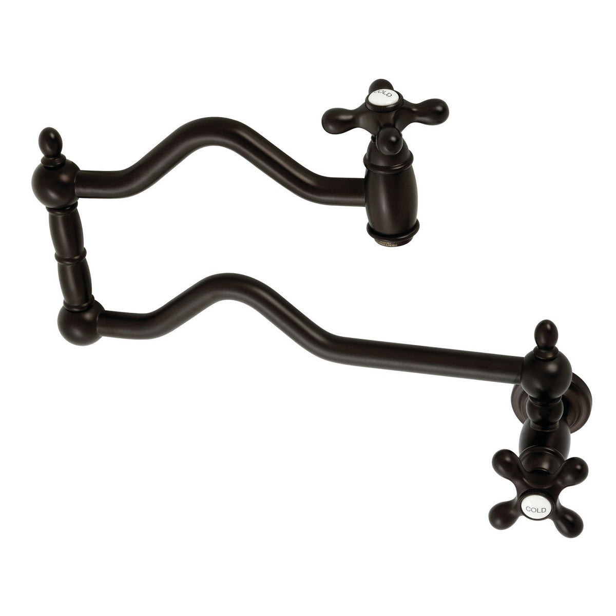Heritage Wall Mount Pot Filler Faucet in Oil Rubbed Bronze