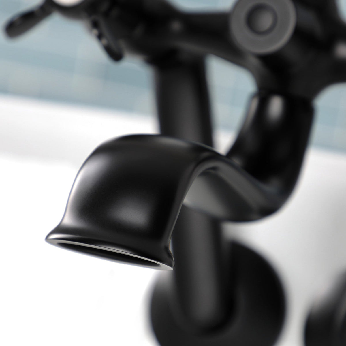 Kingston Tub Wall Mount Clawfoot Tub Faucet with Hand Shower in Matte Black
