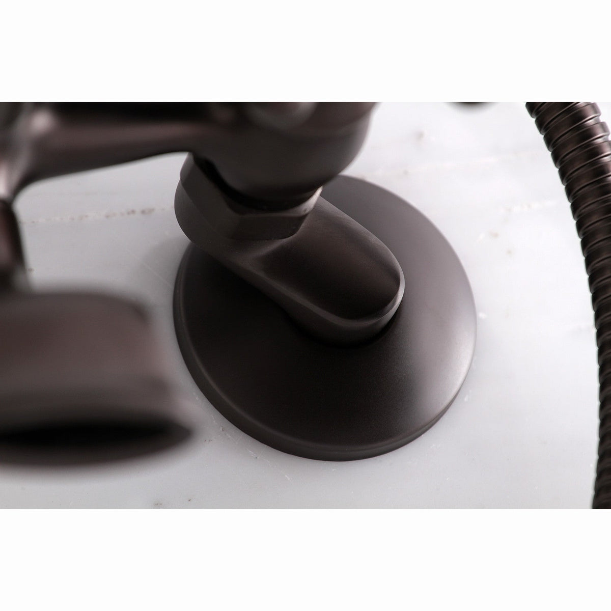 Kingston Tub Wall Mount Clawfoot Tub Faucet with Hand Shower in Oil Rubbed Bronze