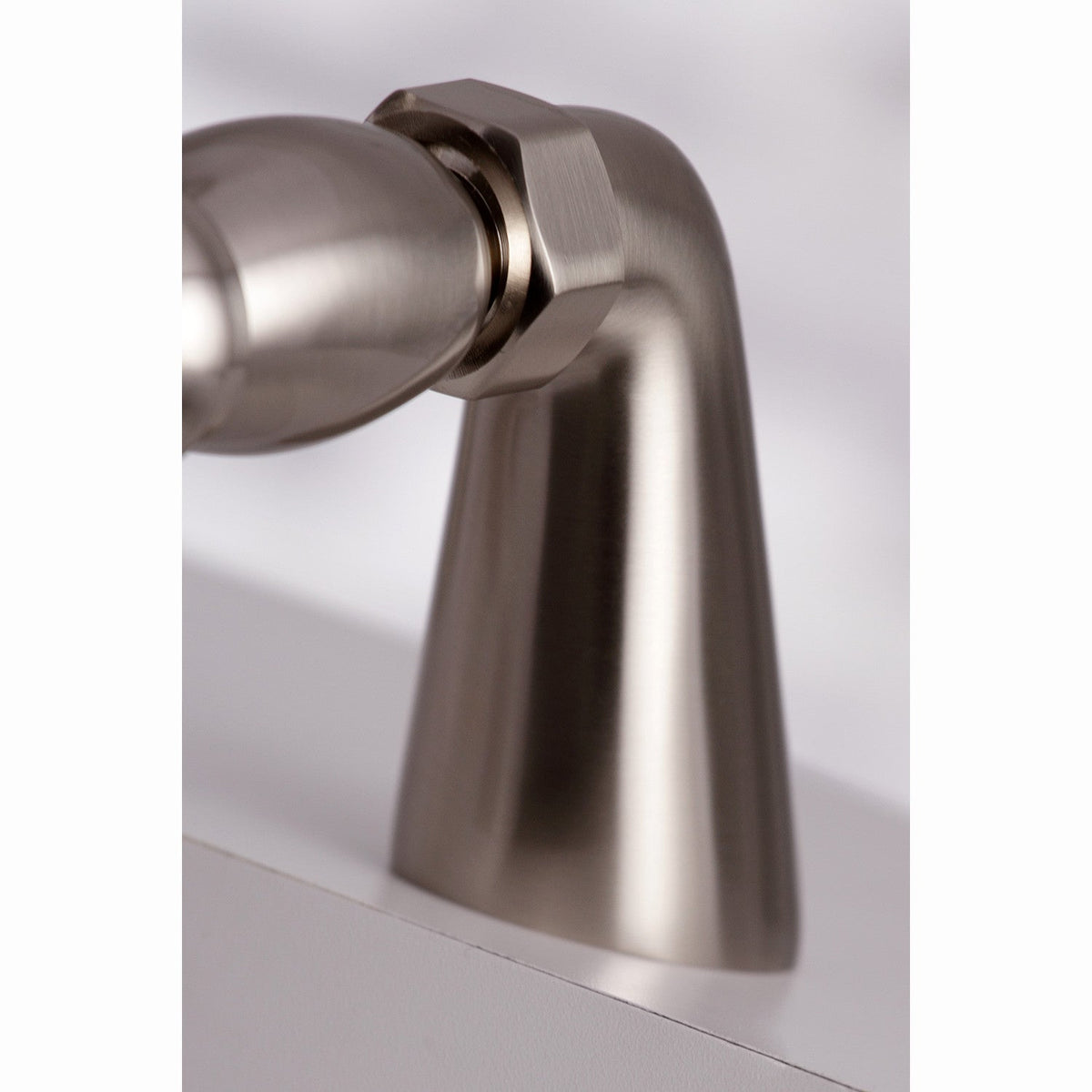 Kingston 6" Center Deck-Mount Clawfoot Tub Faucet with Hand Shower in Brushed Nickel