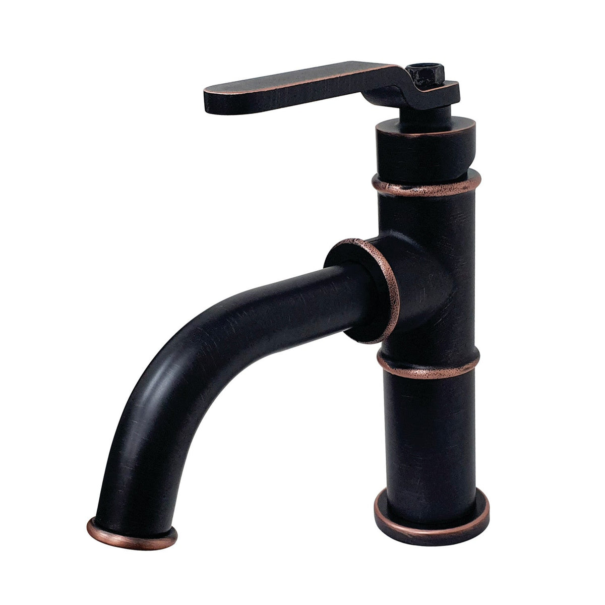Whitaker One-Handle Single-Hole Bathroom Faucet with Push Pop-Up Drain in Naples Bronze