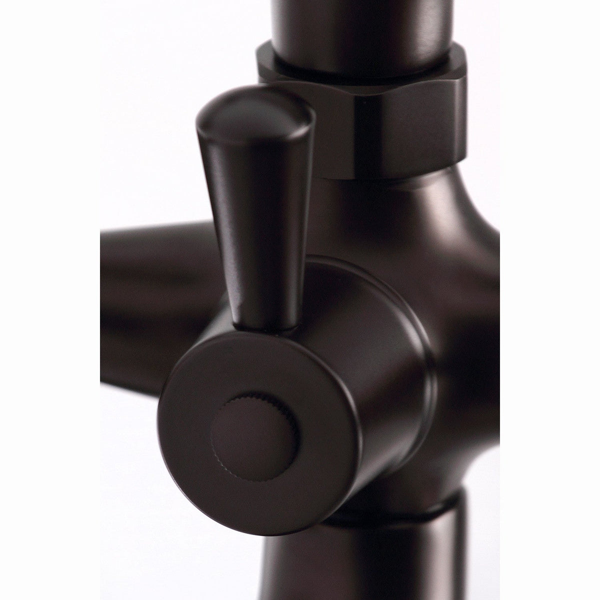 Essex 7" Center Deck-Mount Clawfoot Tub Faucet with Hand Shower in Oil Rubbed Bronze