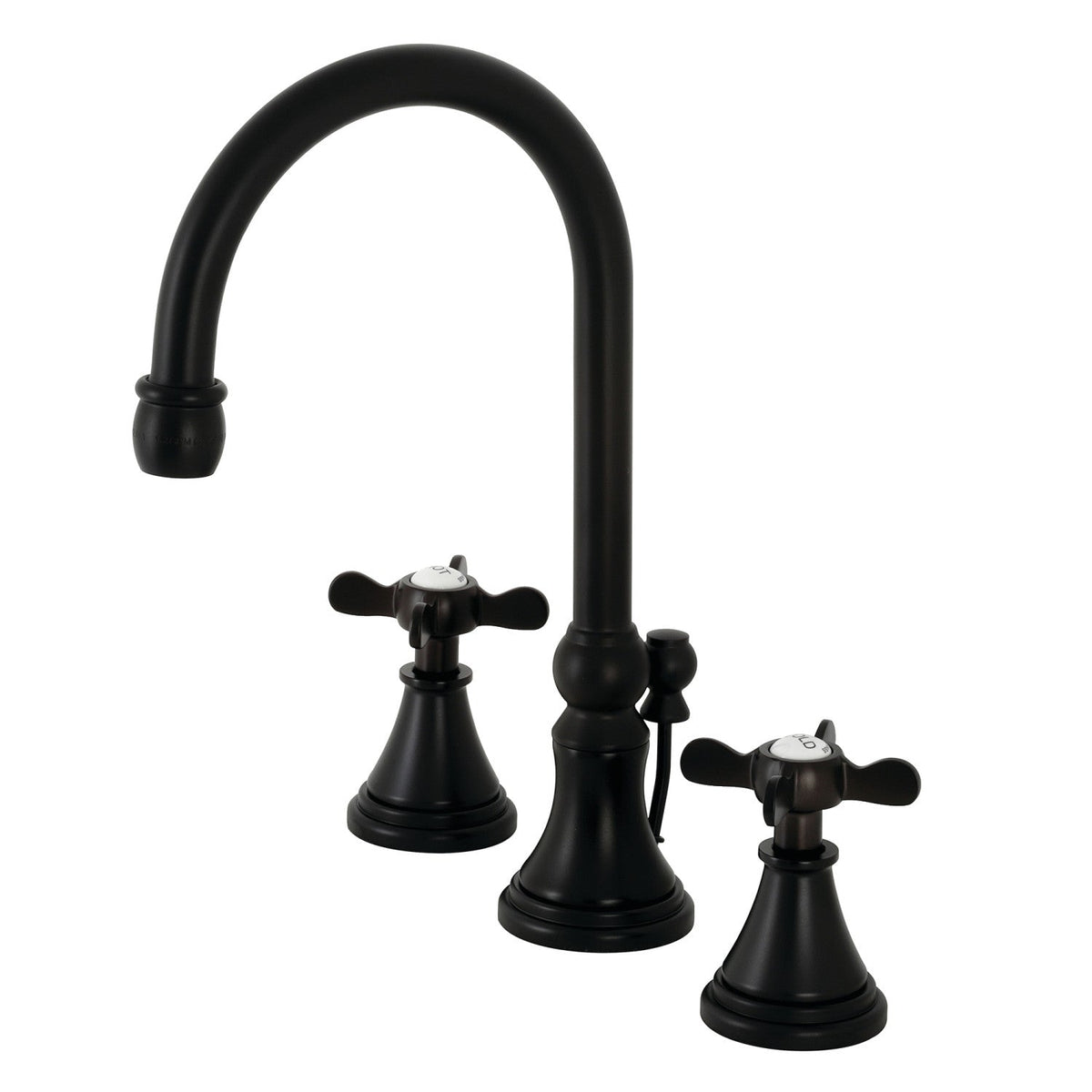 Essex Widespread Bathroom Faucet with Brass Pop-Up in Matte Black