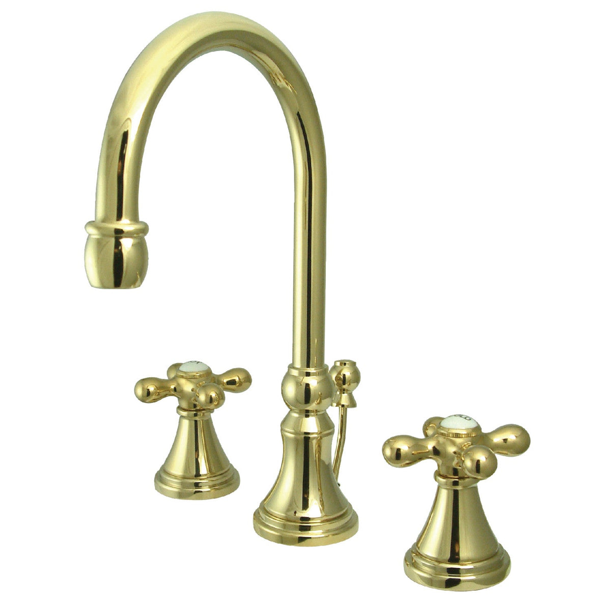 Governor Widespread Bathroom Faucet with Brass Pop-Up in Polished Brass