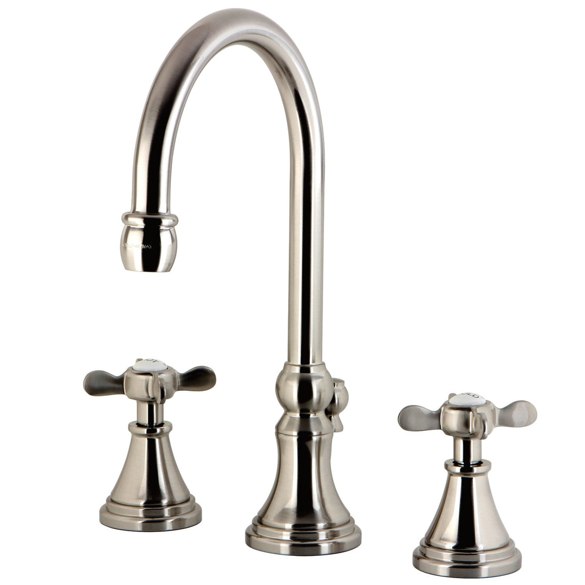 Essex Widespread Bathroom Faucet with Brass Pop-Up in Brushed Nickel