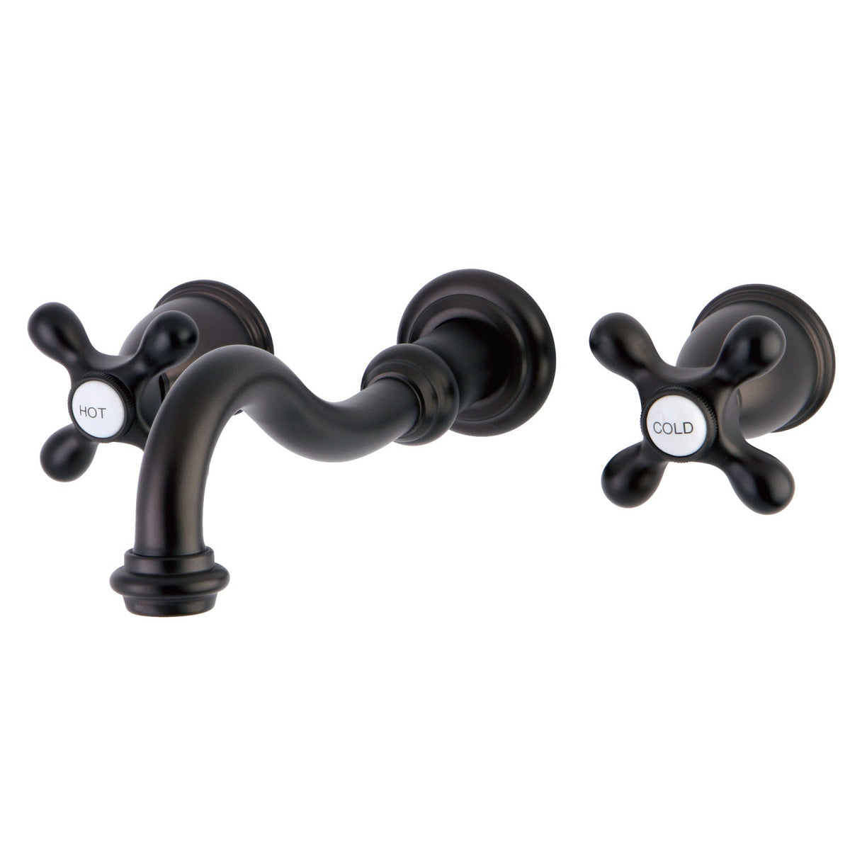 Restoration Two-Handle Wall Mount Roman Tub Faucet in Oil Rubbed Bronze