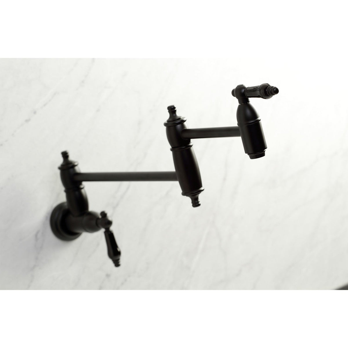 Duchess Wall Mount Pot Filler Faucet in Matte Black