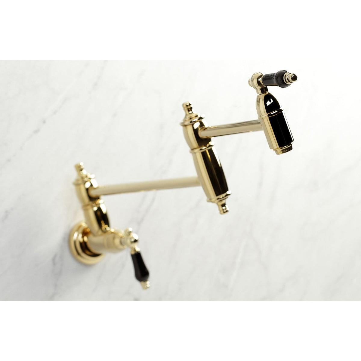 Duchess Wall Mount Pot Filler Faucet in Polished Brass