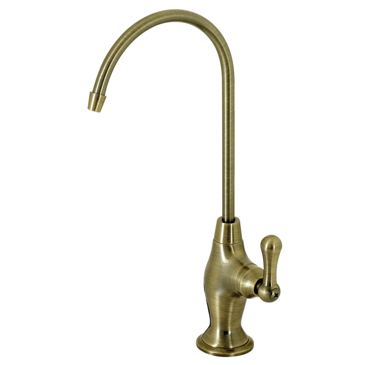 Restoration Single-Handle Water Filtration Faucet in Antique Brass