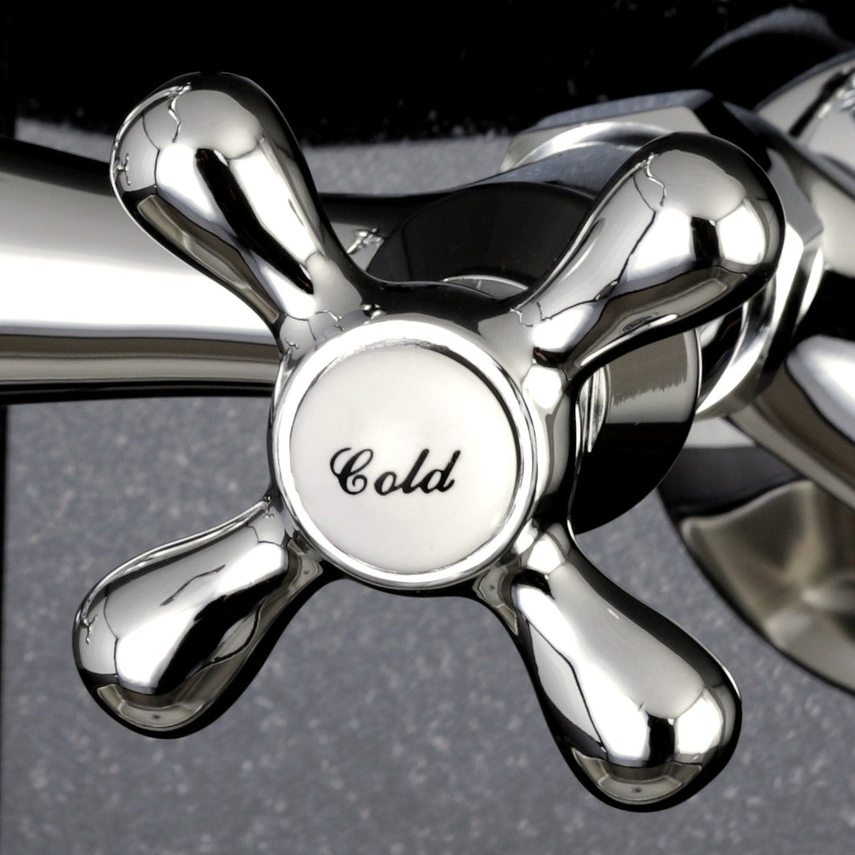 Vintage Double-Handle Wall-Mount Bridge Kitchen Faucet in Polished Chrome