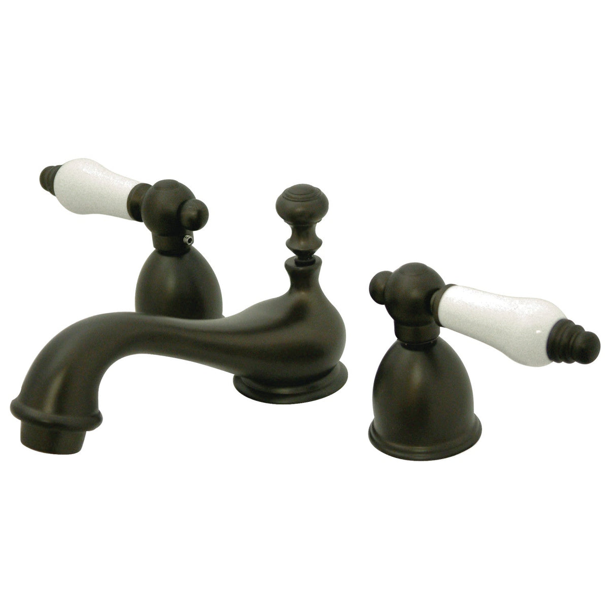 Restoration Mini-Widespread Bathroom Faucet with Brass Pop-Up Drain in Oil Rubbed Bronze