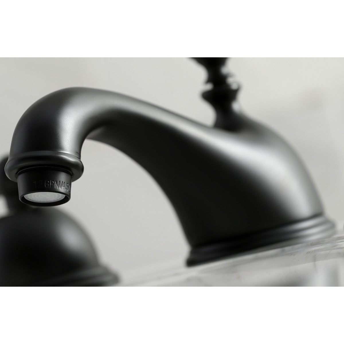 Restoration Widespread Bathroom Faucet with Brass Pop-Up in Matte Black