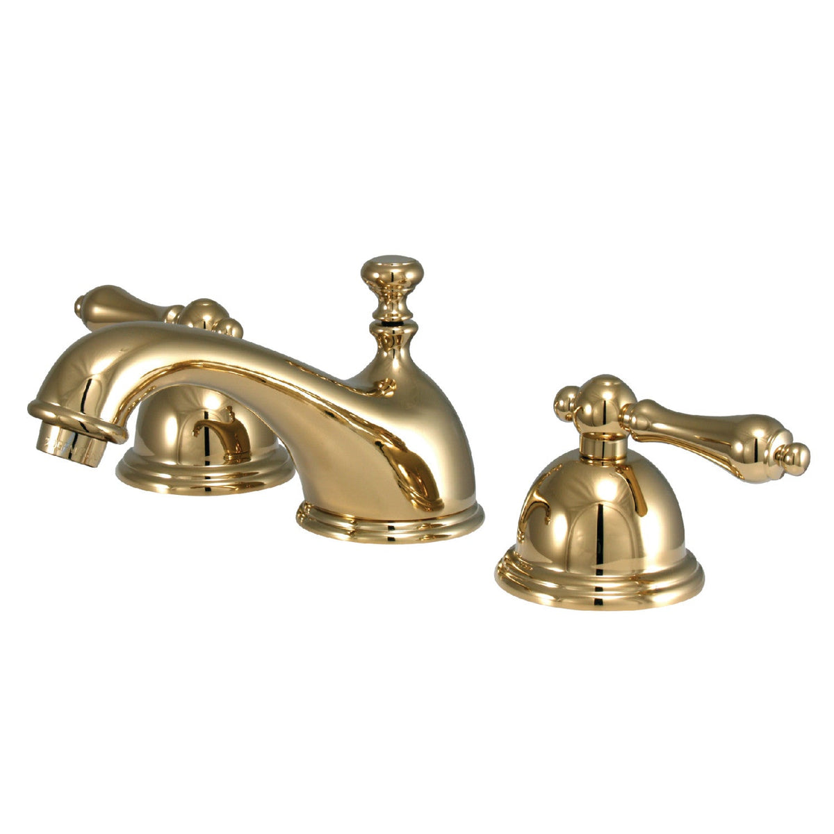 Restoration Widespread Bathroom Faucet with Brass Pop-Up in Polished Brass