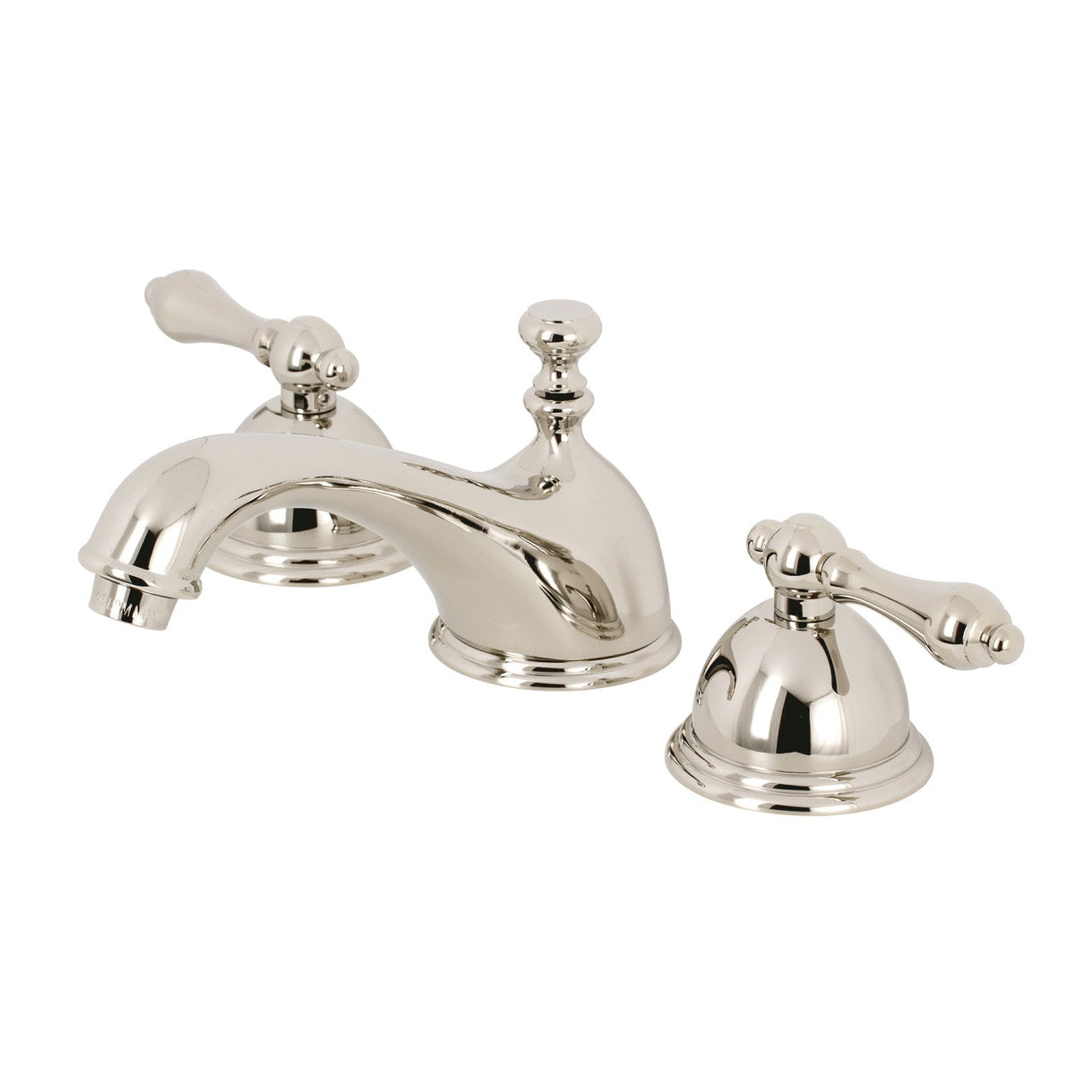 Restoration Widespread Bathroom Faucet with Brass Pop-Up in Polished Nickel
