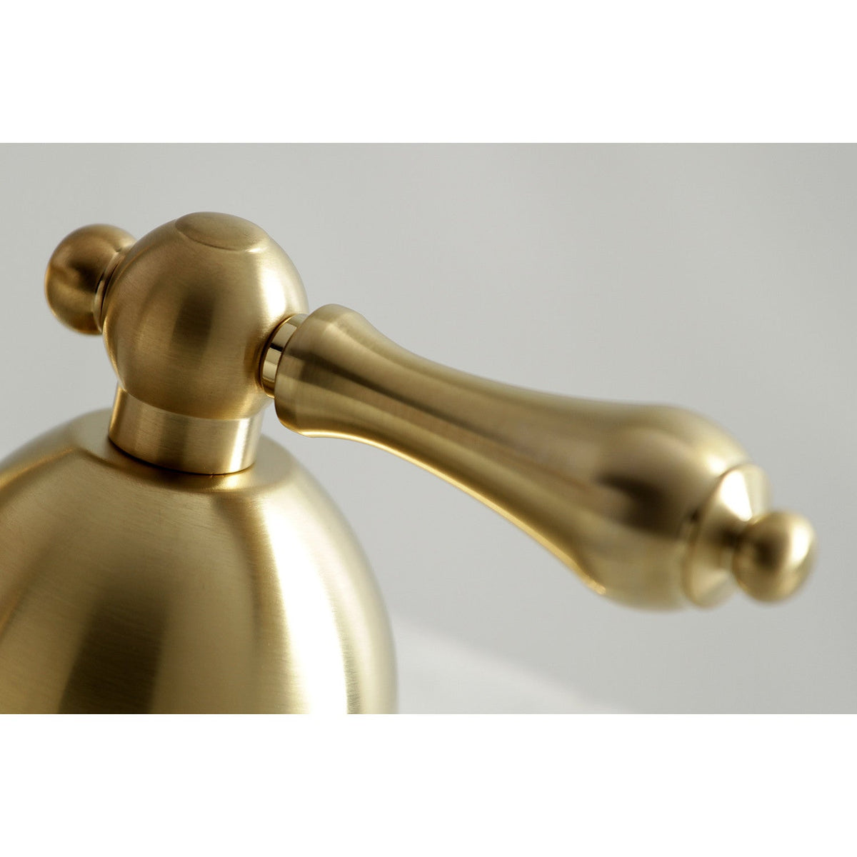 Restoration Widespread Bathroom Faucet with Brass Pop-Up in Brushed Brass